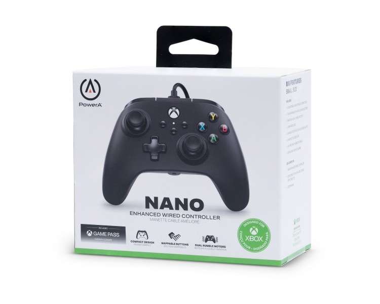 PowerA Nano Enhanced Con Cable Controller Controlador Mando for Nintendo Switch - Negro