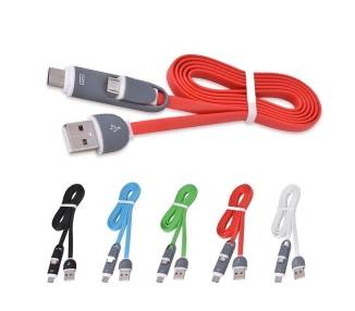 Cable Micro USB y Lightning 2 en 1 para Alcatel BQ Aquaris Samsung Blackview iPhone ARREGLATELO - 1