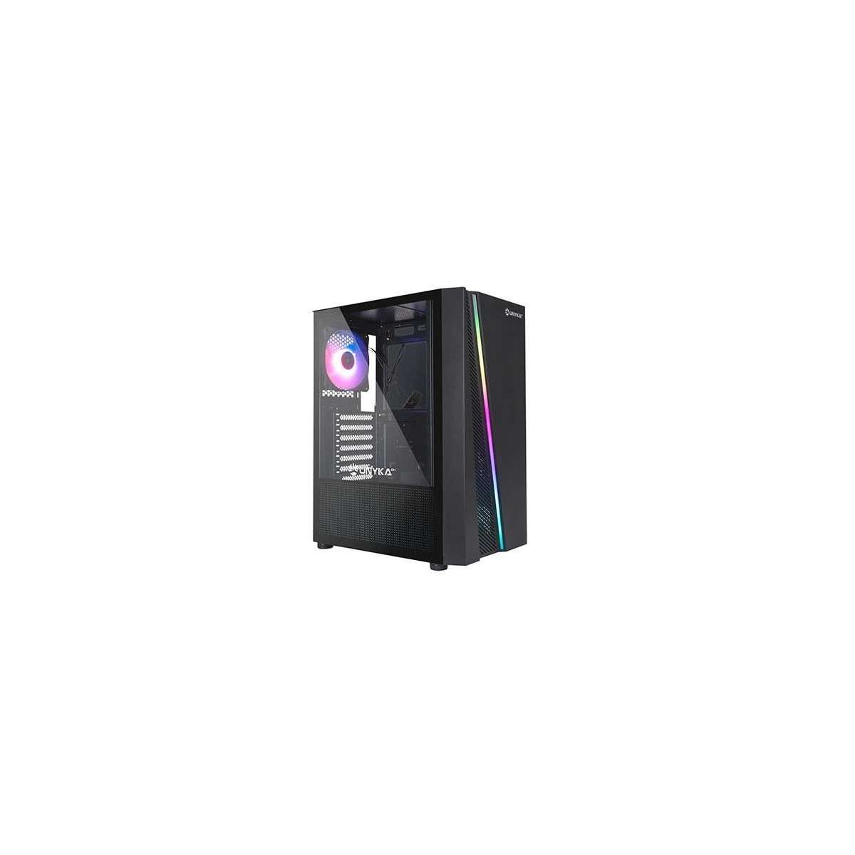 UNYKAch Glayze Caja PC ATX Blanca RGB Cristal Templado USB 3.0