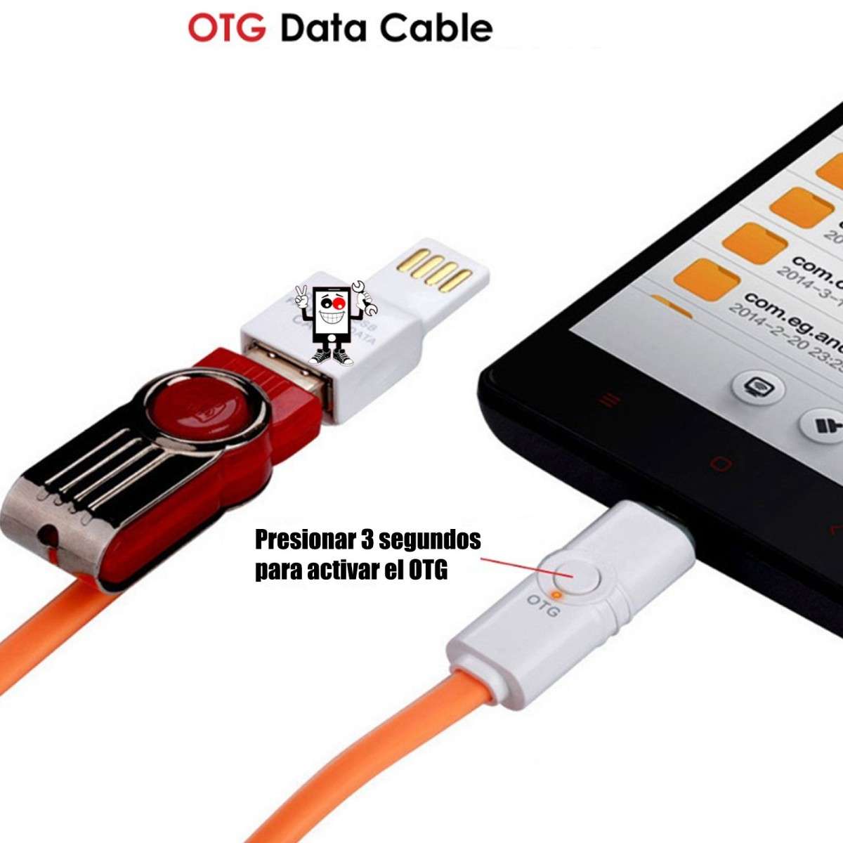 menta Itaca Tranquilidad de espíritu ✓ Cable OTG Premium Micro USB, Doble, para Moviles Android Samsung ...