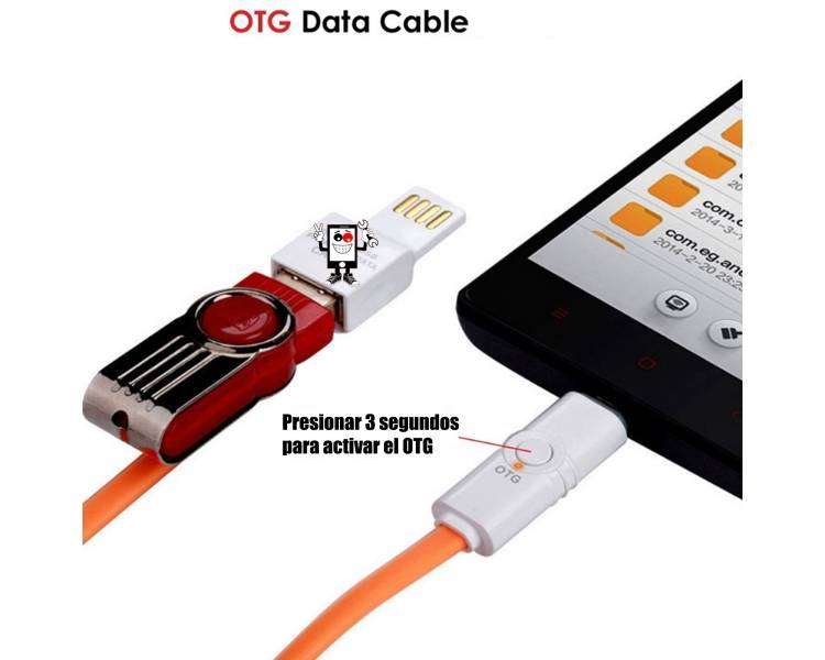 Cable Otg Premium Micro Usb, Doble, Para Moviles Android Samsung Huawei, Etc