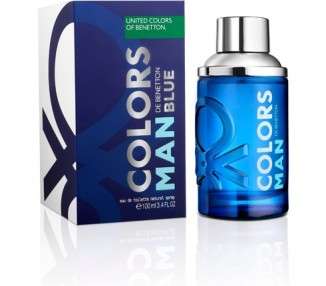 Benetton Blue from United Colors Eau de Toilette for Men Long Lasting Fresh Young and Casual Fragrance Citrus Fruity and Marine Notes Ideal for Day Wear 100ml