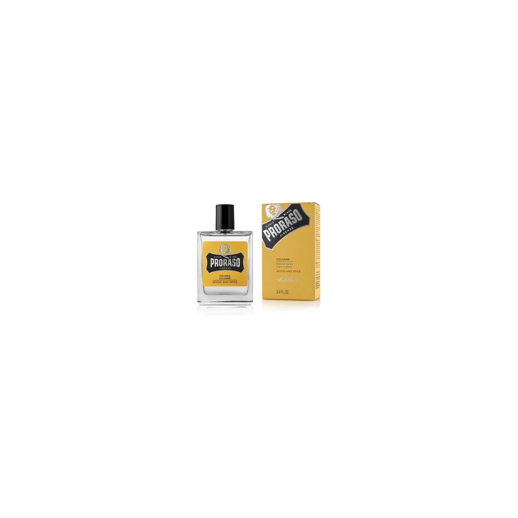 Proraso Wood and Spice Cologne 100ml Men's Fragrance with Earthy and Warm Notes