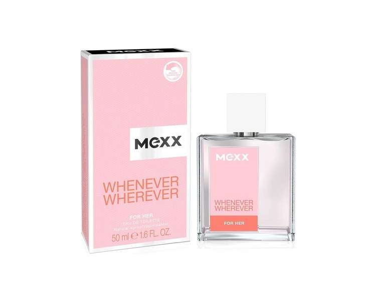 Mexx Whenever Wherever Woman Invigorating Eau De Toilette for Any Occasion for Carefree Elegance 50ml