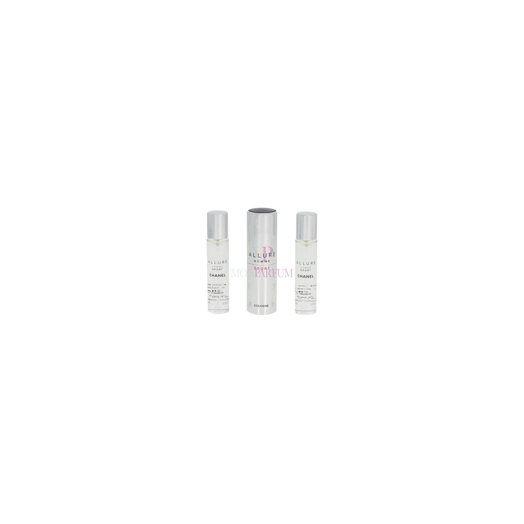 Chanel Allure Homme Sport Eau de Toilette Twist and Spray 20ml - Pack of 3