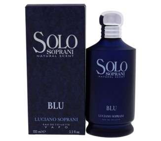 Luciano Soprani Solo Blu Eau de Toilette Spray 3.4 Ounce