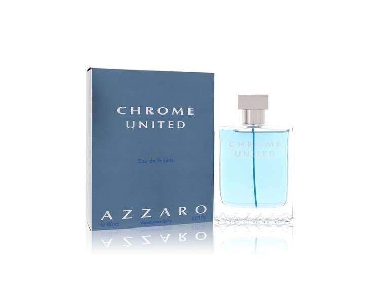 Chrome United by Azzaro Eau De Toilette Spray 3.4 oz 100 ml for Men