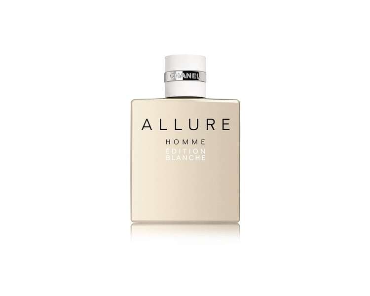 Chanel Allure Homme Edition Blanche Eau De Toilette Spray 150ml Cedar Fresh Lemon Vanilla 5.1 Ounce
