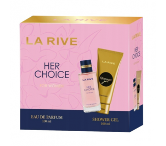 La Rive Her Choice EDP Gift Set 100ml Perfume + 100ml Shower Gel - New & Original!