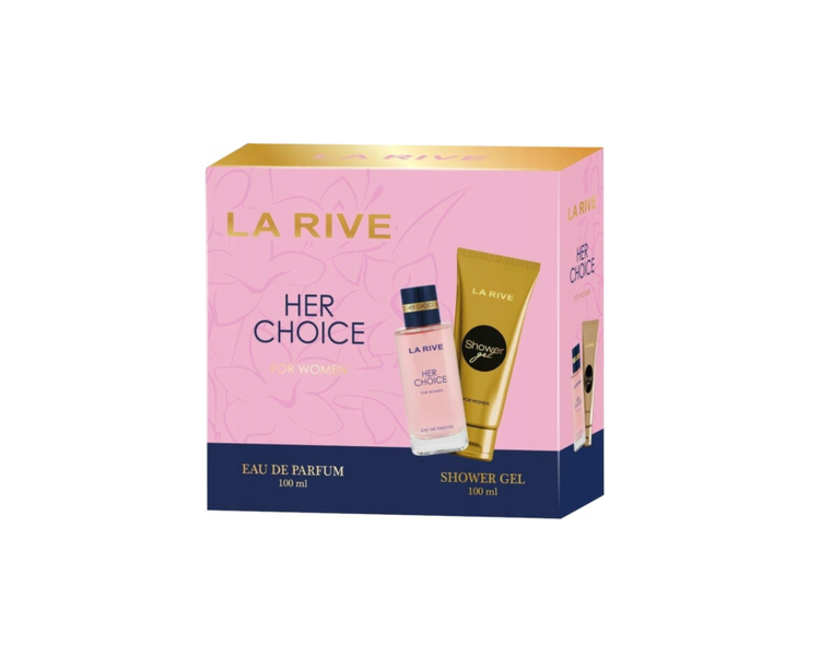La Rive Her Choice EDP Gift Set 100ml Perfume + 100ml Shower Gel - New & Original!