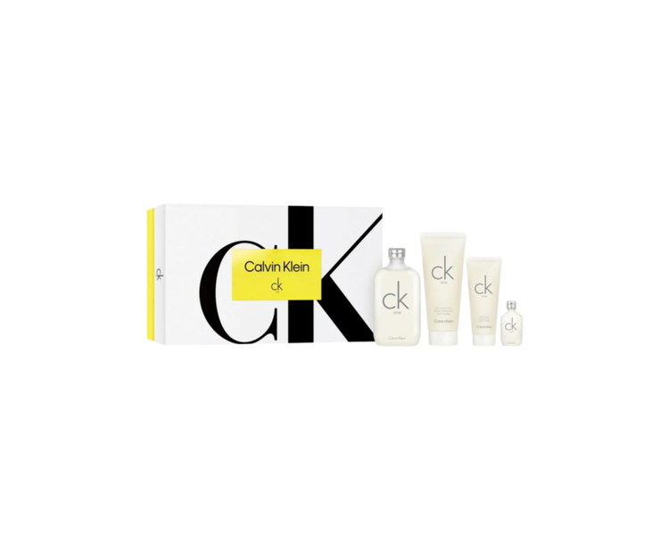 Calvin Klein One Eau De Toilette 200ml and 15ml + Body Lotion 200ml + Shower Gel 100ml Unisex Gift Set