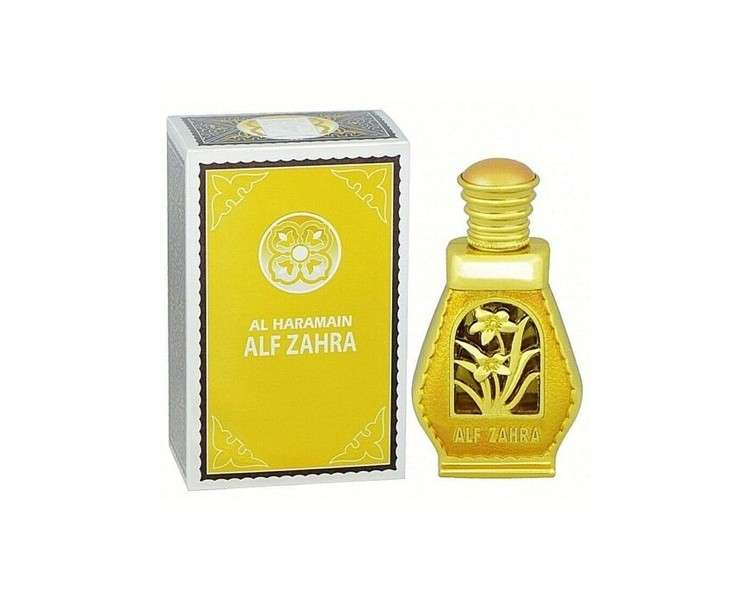 Al Haramain Alf Zahra 15ml Oriental Floral Musk Attar with Patchouli, Sandalwood and Wood Notes