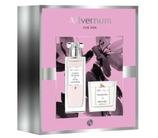 Allvernum Cherry&Musk Perfume Water and Passiflora Candle Gift Set