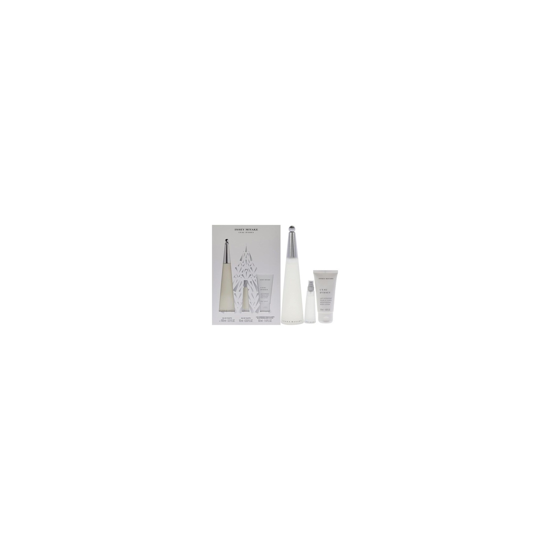 Issey Miyake Leau Dissey 3.3oz EDT Spray, 0.33oz EDT Spray, 1.6oz Body Lotion Women