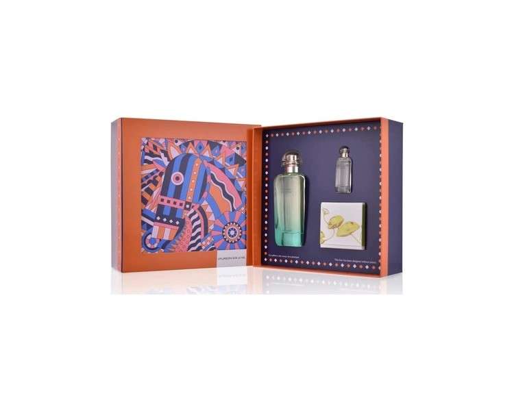 Hermès Un Jardin Sur Le Nil Gift Set - 100ml Eau De Toilette + 7.5ml Eau De Toilette + 50g Soap
