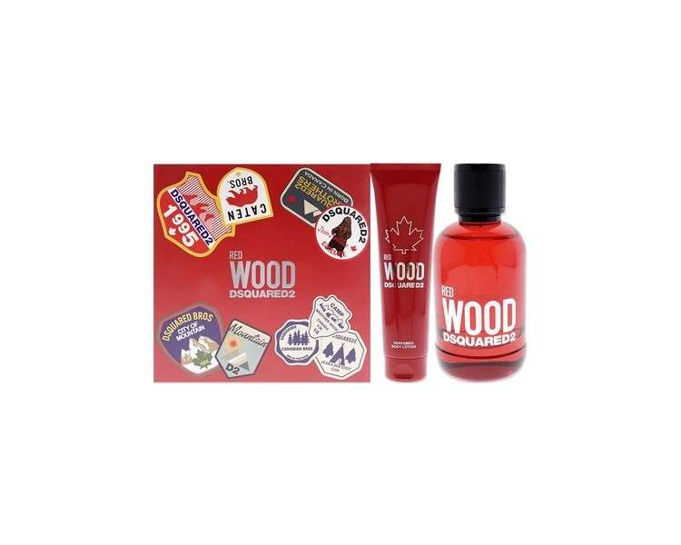 Dsquared2 Red Wood Gift Set Eau De Toilette Spray 100ml + Body Lotion 150ml