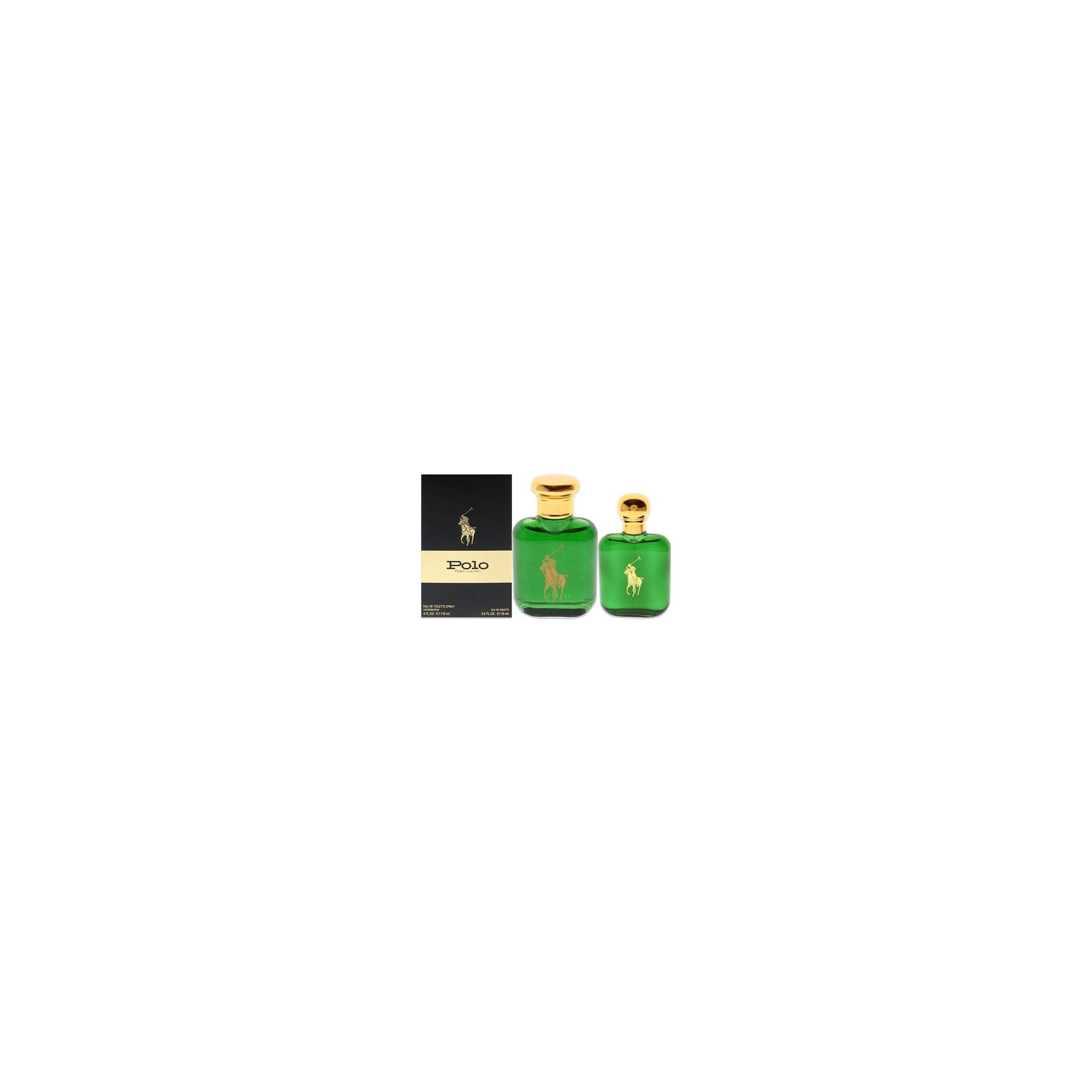 Ralph Lauren Polo Green Men 4oz EDT Spray and 0.5oz EDT Spray - 2 Piece Gift Set