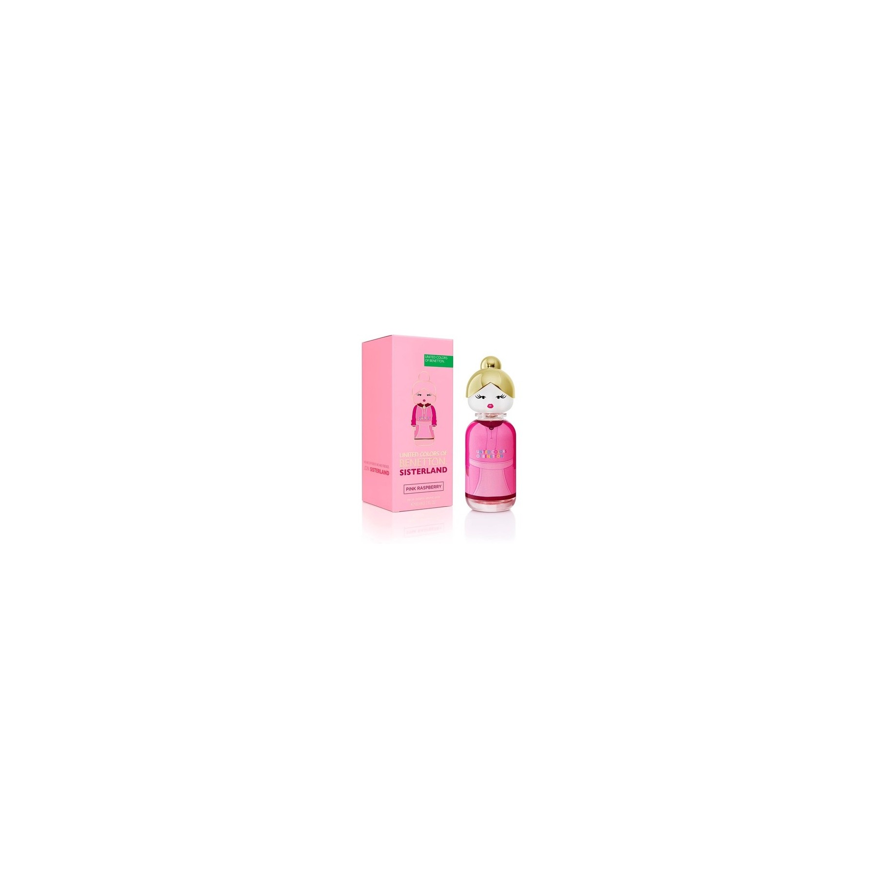 Benetton Sisterland Pink Raspberry Eau de Toilette for Women Long Lasting Fresh Young and Modern Fragrance Floral Neroli and Musk Notes Ideal for Day Wear 80ml