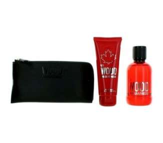 Dsquared2 Red Wood EDT 100ml and BL 100ml with Wallet for Women