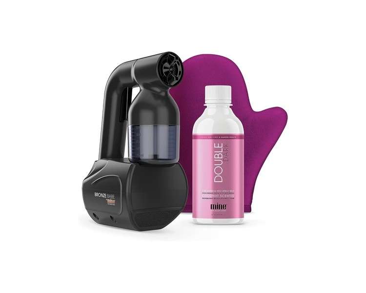 MineTan Bronze Babe Personal Spray Tan Kit Black - Portable At Home Spray Tan Machine with Spray Tan Solution