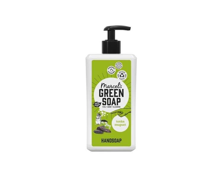 Marcel's Green Soap Hand Soap Tonka & Muguet Handwash Dispenser 100% Eco friendly 100% Vegan 97% Biodegradable 500ml
