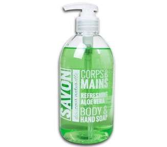 SAVON Natural Gentle Hand & Body Soap with Aloe Vera 500ml Liquid Soap