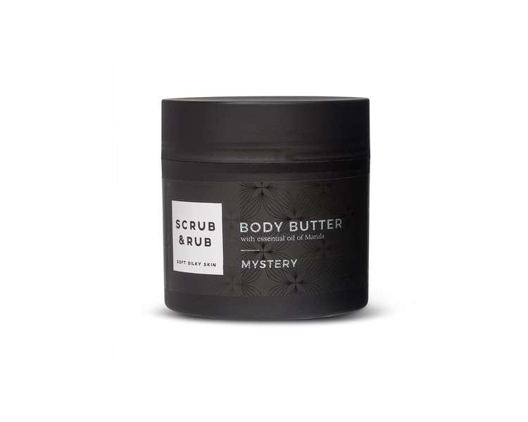 Scrub & Rub Body Butter Mystery Marula Oil Cocoa Butter and Coconut Oil 200ml Silky Smooth Skin Extremely Nourishing