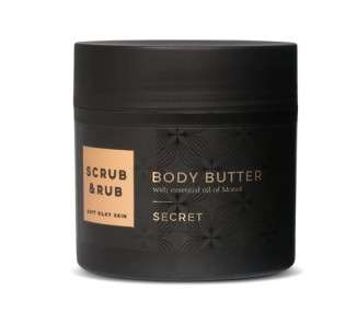 Scrub & Rub Body Butter Secret with Monoi Oil Cocoa Butter and Coconut Oil 200ml