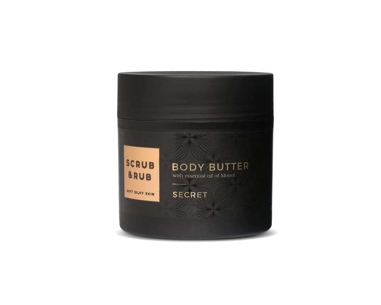 Scrub & Rub Body Butter Secret with Monoi Oil Cocoa Butter and Coconut Oil 200ml