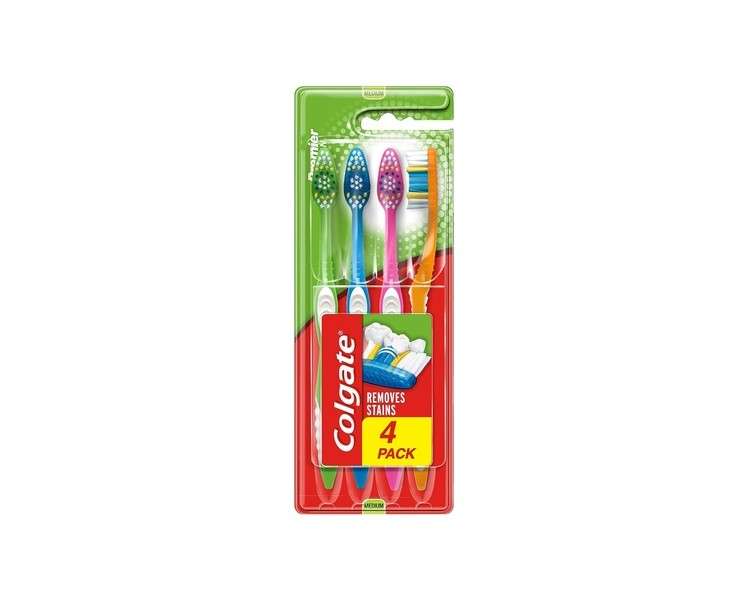 Colgate Toothbrush Premier Clean 4 Pack White