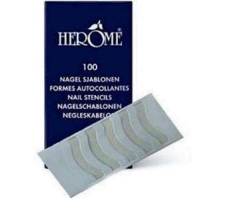 Herome Nail Stencils Tool to Draw Beautiful Even White-Tips for French Manicure 100pcs