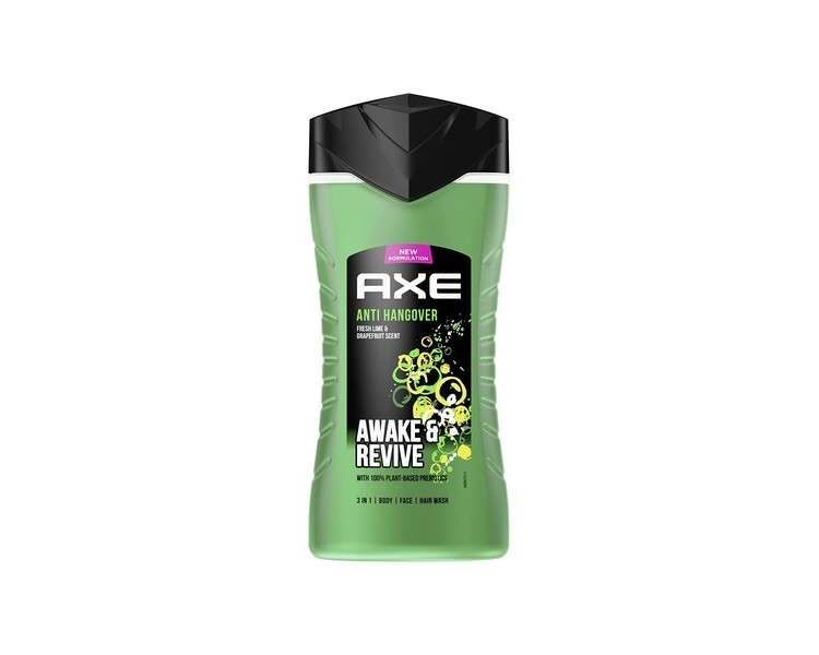 Axe 3-in-1 Shower Gel & Shampoo Anti-Hangover for Long-Lasting Freshness and Scent Dermatologically Tested 250ml