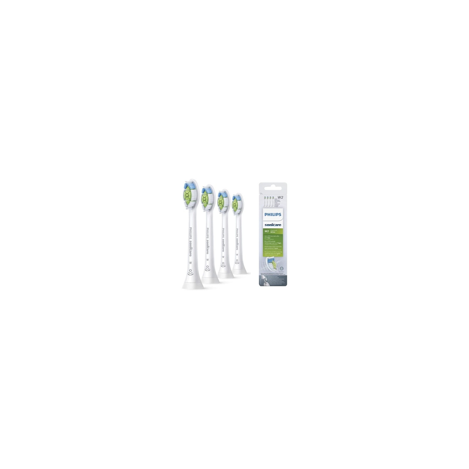 Philips Sonicare Original W2 Optimal White Standard Sonic Toothbrush Heads - Model HX6064/10