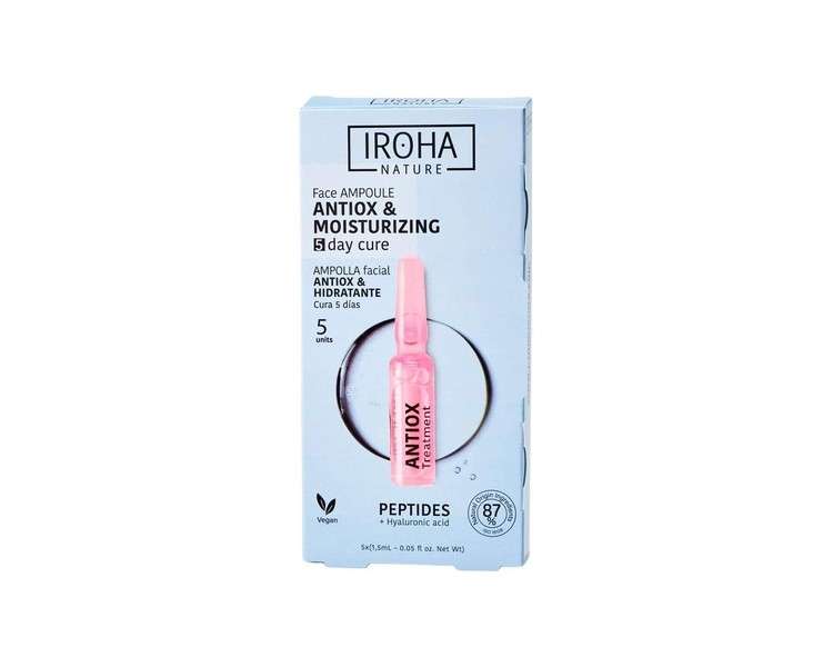 Iroha Nature Facial Ampoules Antioxidants with Peptides Daily Treatment 5 Units