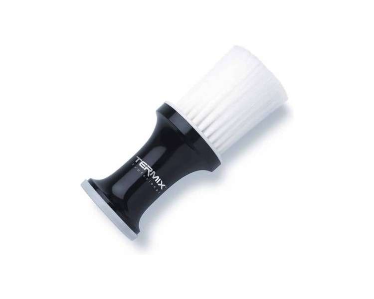 Termix Professional Hairdressing Talcum Powder Brush for Cleaning Your Neck with Soft Fibres Black and White