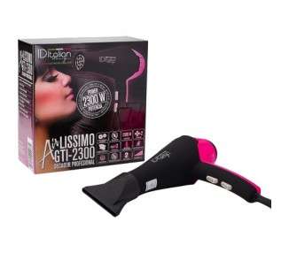 ID Italian Design Airlissimo Pink Hair Dryer 2300W 2 Temperature Settings with 2 Speeds
