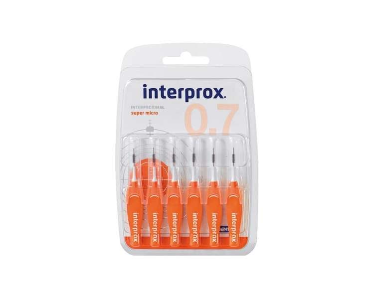 Interprox Orange Super Micro Interdental Brushes 6 Pieces