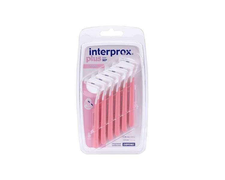 Interprox 0.38mm Pink Plus Interproximal Brush Nano 6 Count