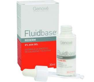 Fluidbase Rederm 8% AHA Gel Anti-Aging for Dry and Acne-Prone Skin 30ml
