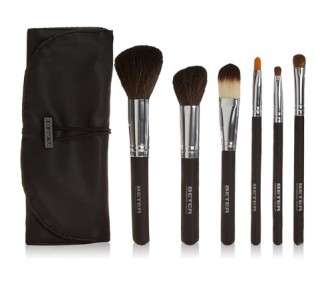 Beter Professional Makeup Brush Set with Folding Case for Face and Eye Makeup - Set of 6 Brushes