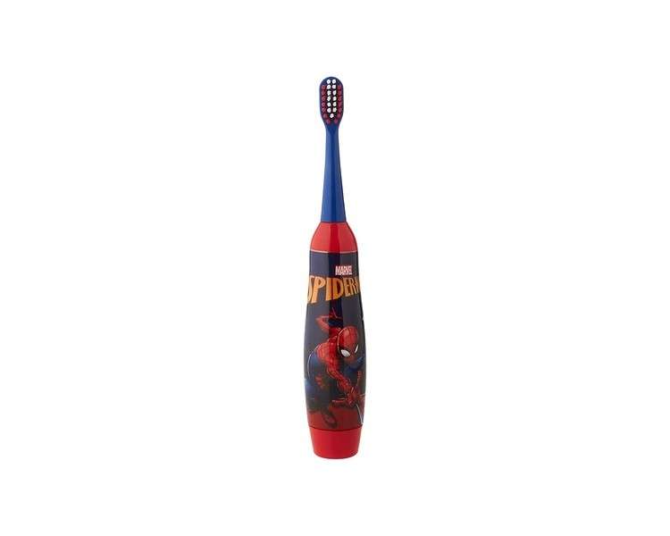Mr. White Spider-Man Electric Toothbrush for Kids with Soft Bristles and Vibrating Head System