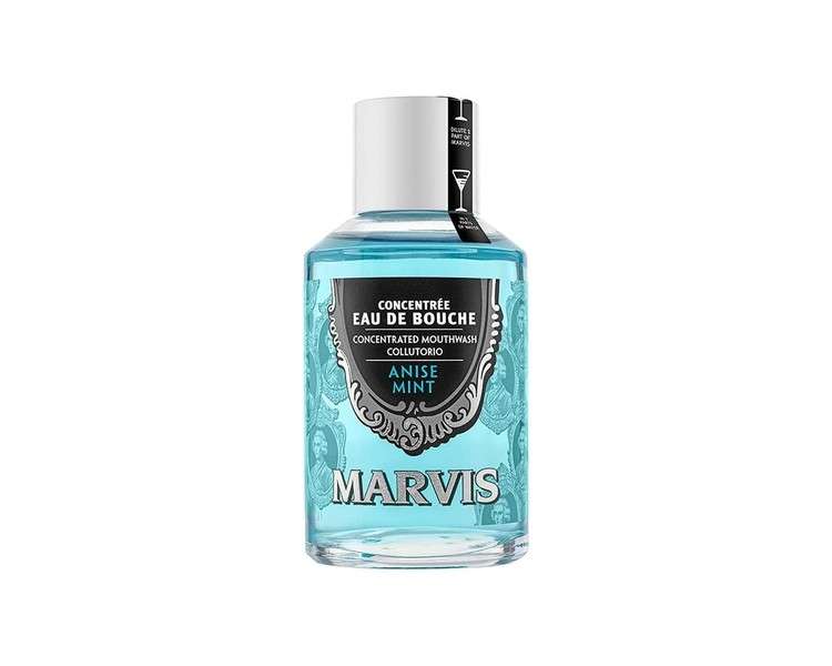 MARVIS Anise Mint Mouthwash Concentrate 120ml with Anise and Mint for Unmistakable Flavor and Lasting Freshness