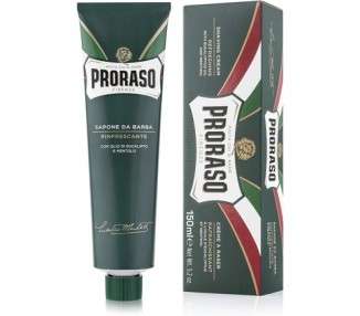 Proraso Shaving Cream Tube 150ml with Eucalyptus Oil and Menthol - Refreshing and Toning Shaving Cream for Men - Made in Italy