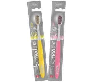 BIOMED Medium Toothbrush with Antibacterial Bristles for Effective Cleaning of Teeth and Interdental Spaces