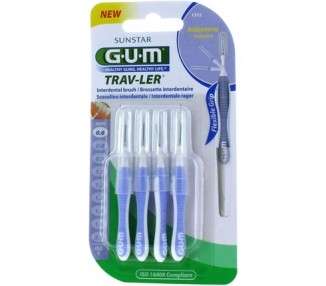 Gum Trav-Ler 1312 Scovol 0.6X4 4 Brush Heads