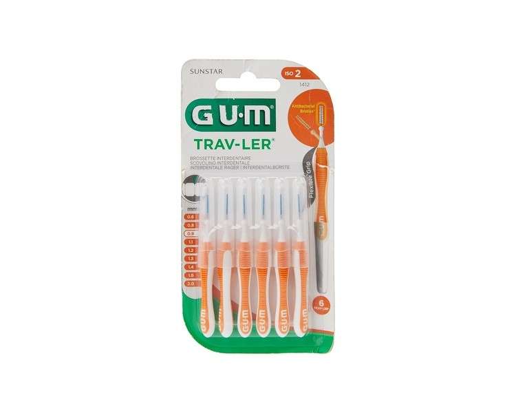 Gum Cep Interdent Travel 0.9 Cilindr 1412 - Pack of 6