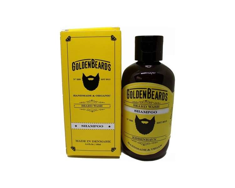 Golden Beards Beard Wash Shampoo for Men 100ml - Softens and Cleanses Beard - Handmade