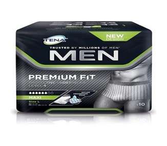 Tena Men Premium Fit Level 4 Protective Underwear Size L/XL Pack of 8 210g