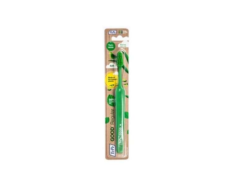 TePe The Good Regular Line Reliable Environmentally Friendly Toothbrushes for Adults Assorted