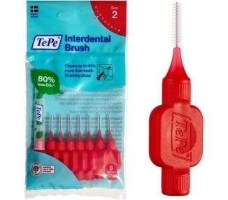TEPE Interdental Brushes Red Original 0.5mm 8 Count